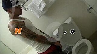 Sexy naked Latino jerking off porn video