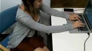 sexy office girl has multiple orgasms on cam porn video