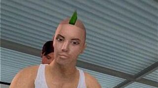 Sexy 3D hunk with mohawk is getting fucked porn video